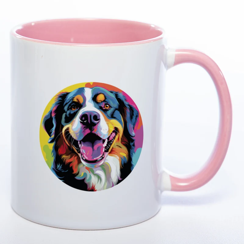 Mug Art Tasse mit Berner Sennenhund Motiv & wahlweise mit Namen - Kaffeetasse StickyWorld Exclusive