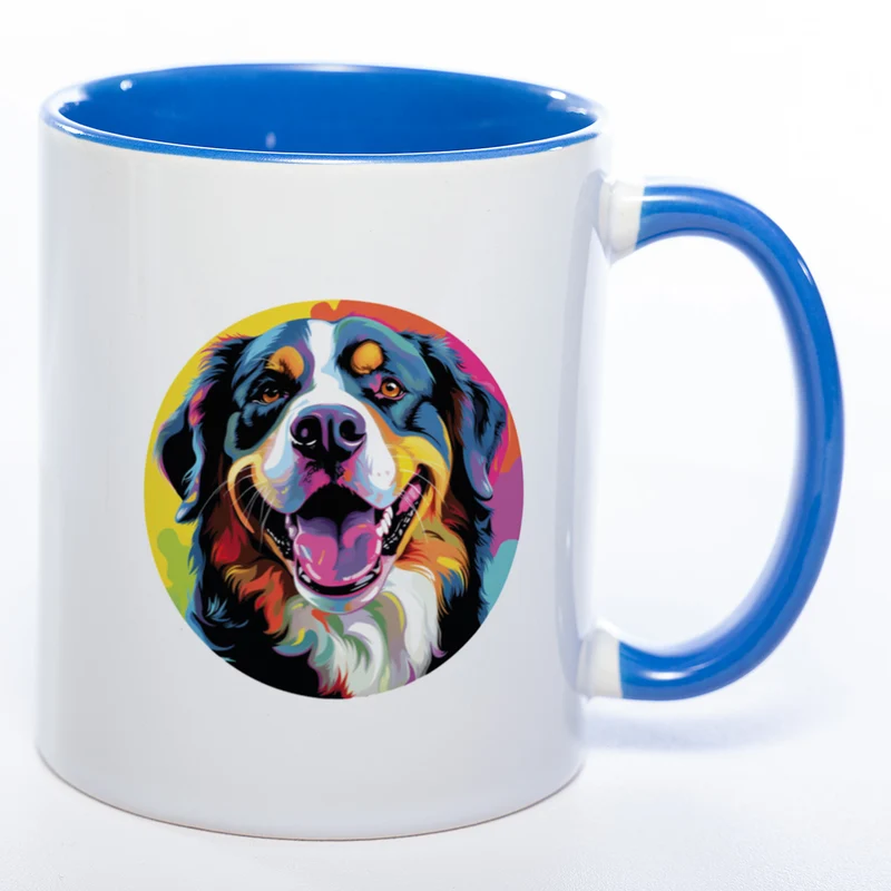 Mug Art Tasse mit Berner Sennenhund Motiv & wahlweise mit Namen - Kaffeetasse StickyWorld Exclusive