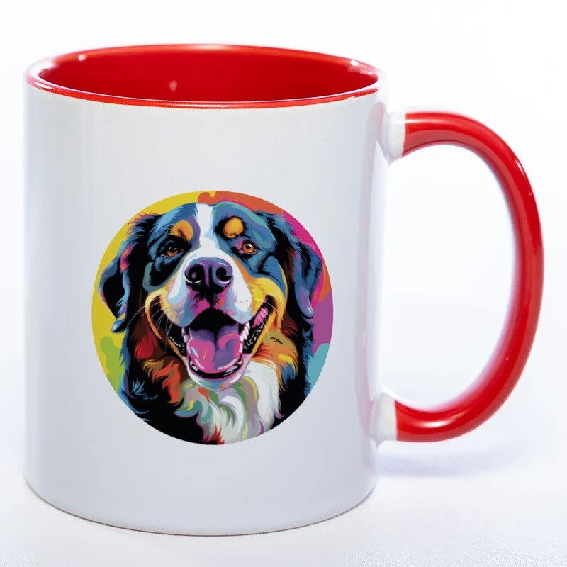 Mug Art Tasse mit Berner Sennenhund Motiv & wahlweise mit Namen - Kaffeetasse StickyWorld Exclusive