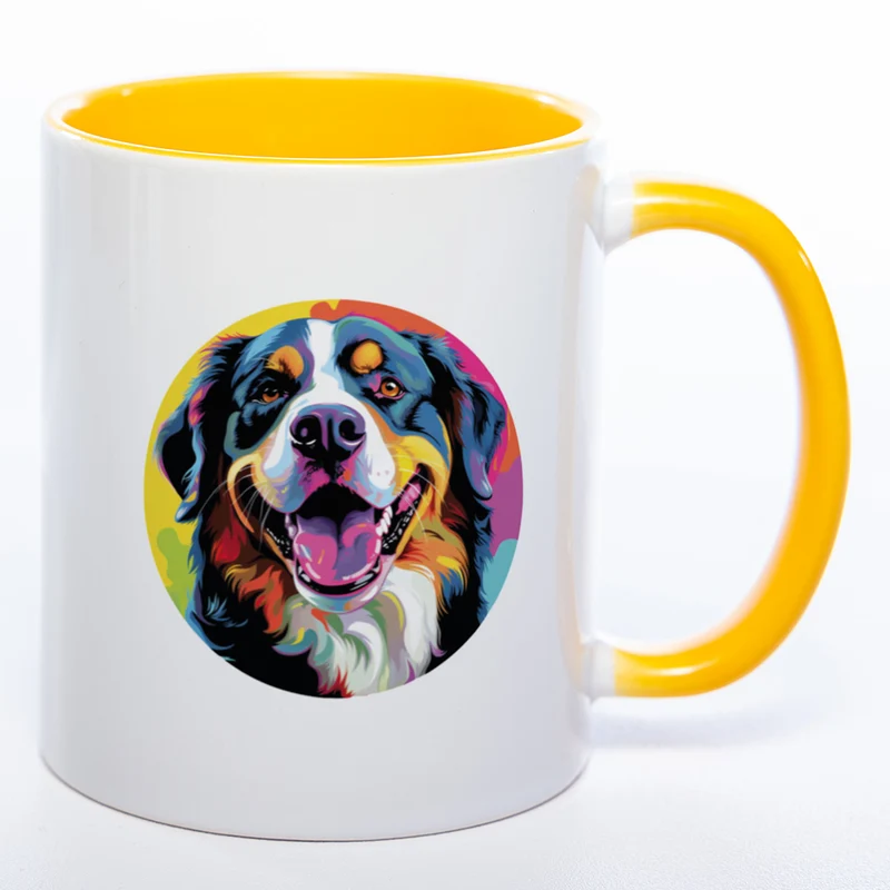 Mug Art Tasse mit Berner Sennenhund Motiv & wahlweise mit Namen - Kaffeetasse StickyWorld Exclusive