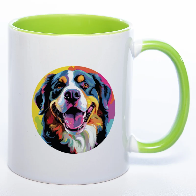 Mug Art Tasse mit Berner Sennenhund Motiv & wahlweise mit Namen - Kaffeetasse StickyWorld Exclusive
