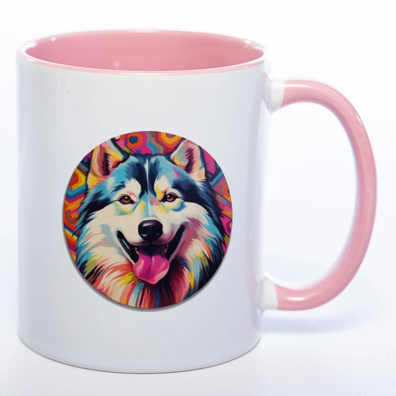 Mug Art Tasse mit Malamute Motiv 3 wahlweise mit NAME - Kaffeetasse StickyWorld Exclusive