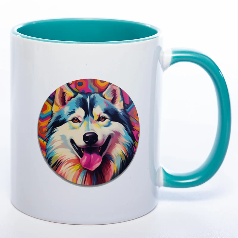 Mug Art Tasse mit Malamute Motiv 3 wahlweise mit NAME - Kaffeetasse StickyWorld Exclusive