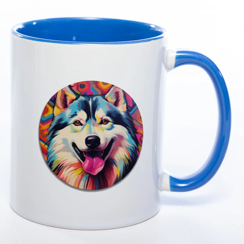 Mug Art Tasse mit Malamute Motiv 3 wahlweise mit NAME - Kaffeetasse StickyWorld Exclusive