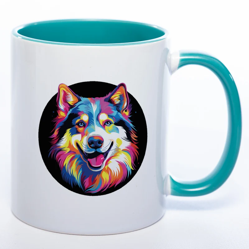 Mug Art Tasse mit Malamute Motiv 2 wahlweise mit NAME - Kaffeetasse StickyWorld Exclusive