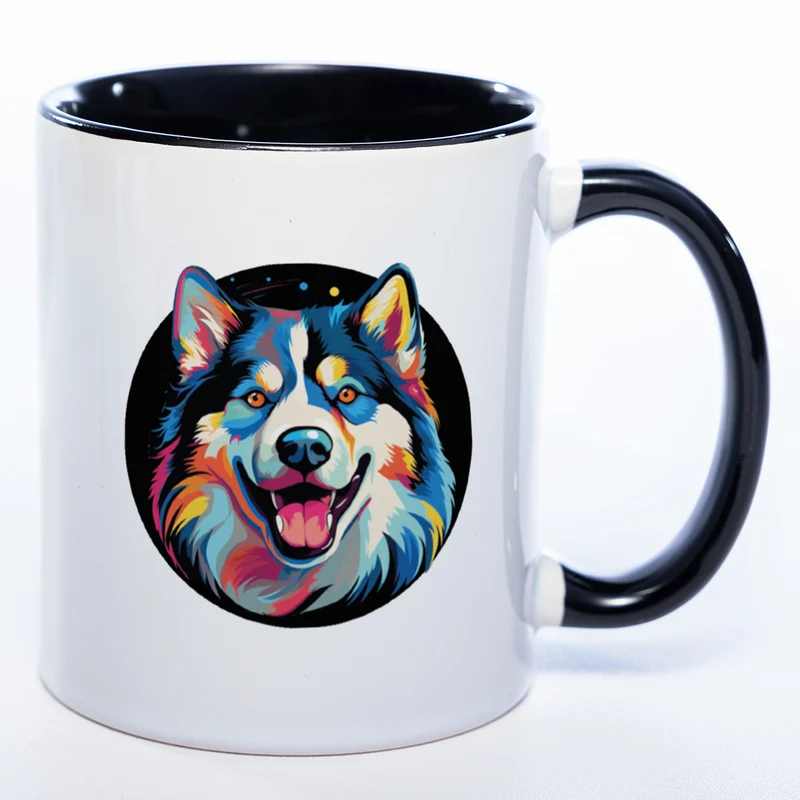 Mug Art Tasse mit Malamute wahlweise mit NAME - Kaffeetasse StickyWorld Exclusive