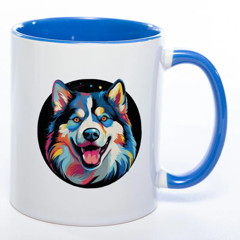 Mug Art Tasse mit Malamute wahlweise mit NAME - Kaffeetasse StickyWorld Exclusive