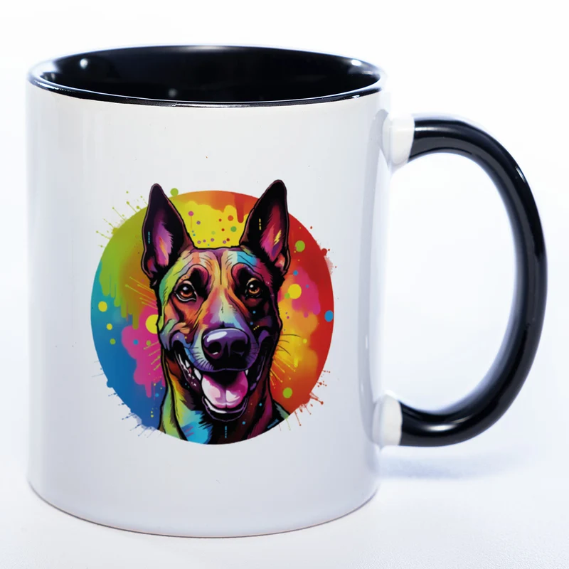 Mug Art Tasse mit Malinois wahlweise mit NAME - Kaffeetasse StickyWorld Exclusive