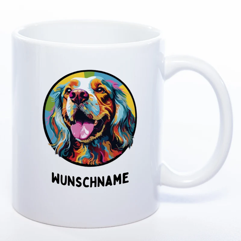 Mug Art Tasse mit Cocker Spaniel Motiv 4 & wahlweise mit NAMEN - Kaffeetasse StickyWorld Exclusive