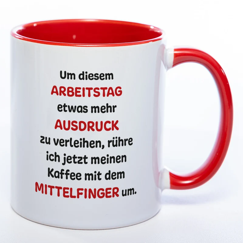 Mittelfinger Kaffeetasse - lustige Kaffeetasse - spülmaschinenfest