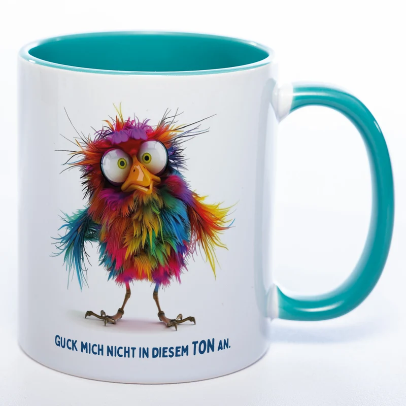 Motiv-Tasse mit Spruch "Guck mich nicht in diesem Ton an" - lustige Kaffeetasse in vielen Farben