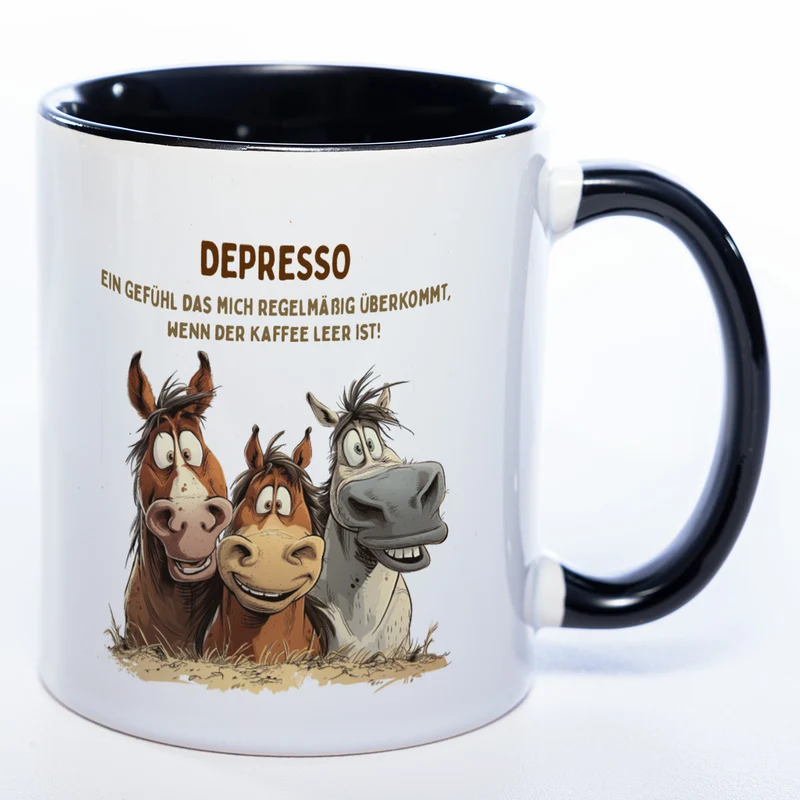 Motiv - Tasse Depresso - spülmaschinenfest