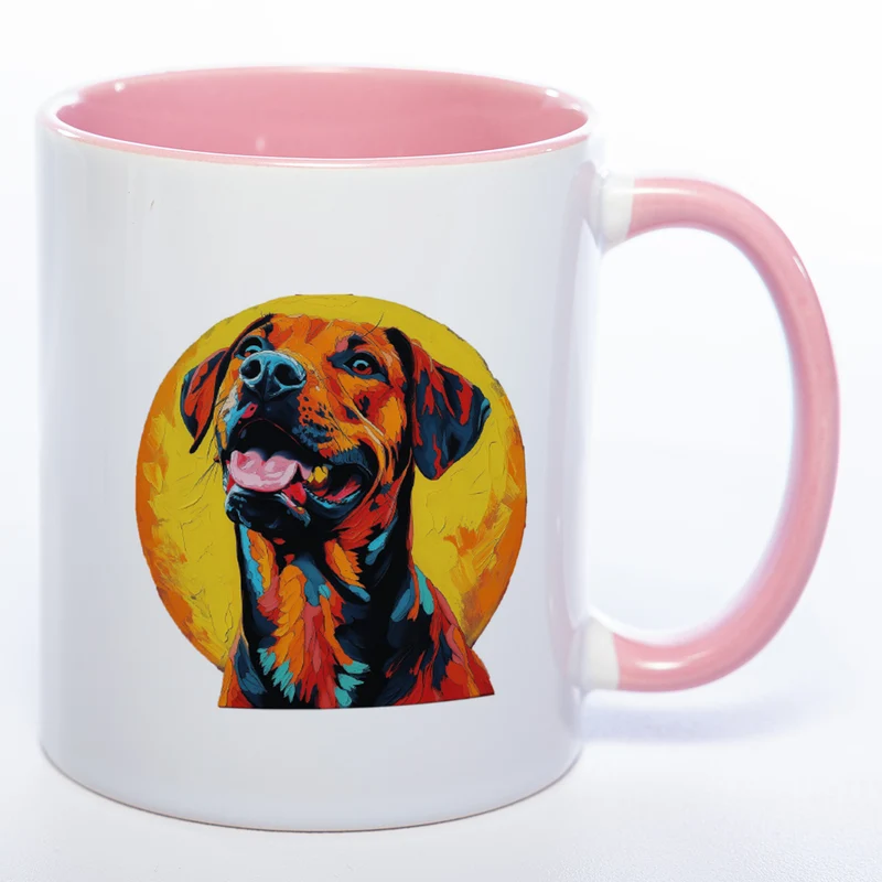 Mug Art Tasse mit Rhodesian Ridgeback Motiv 4 & wahlweise mit NAMEN- Kaffeetasse StickyWorld Exclusive