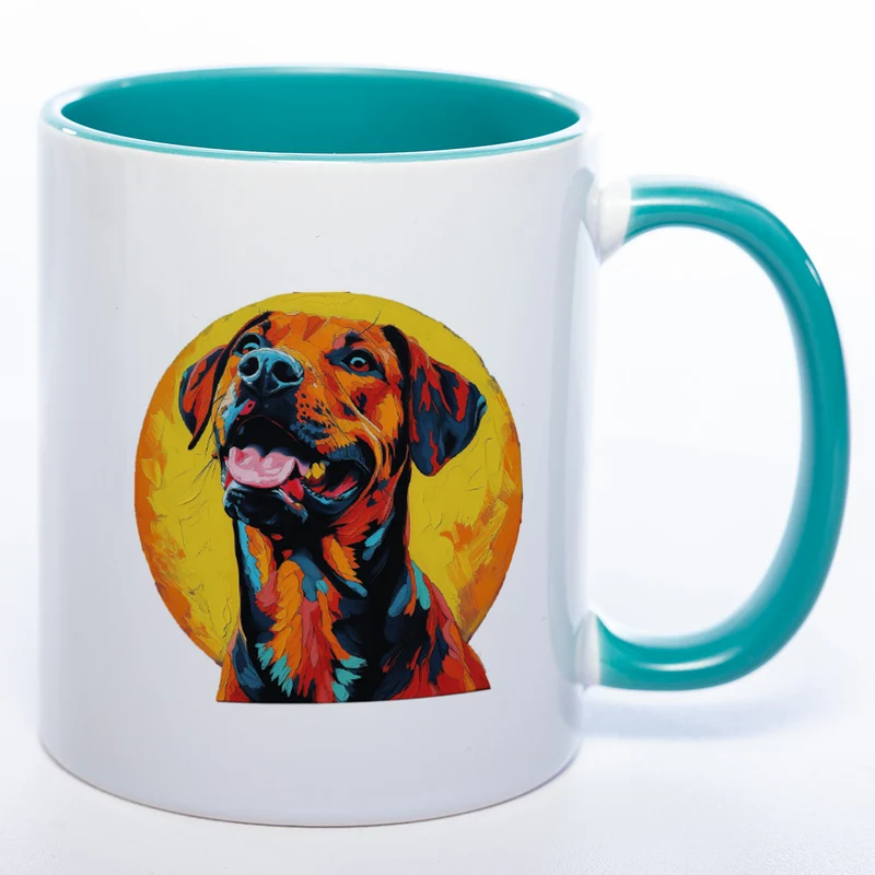 Mug Art Tasse mit Rhodesian Ridgeback Motiv 4 & wahlweise mit NAMEN- Kaffeetasse StickyWorld Exclusive