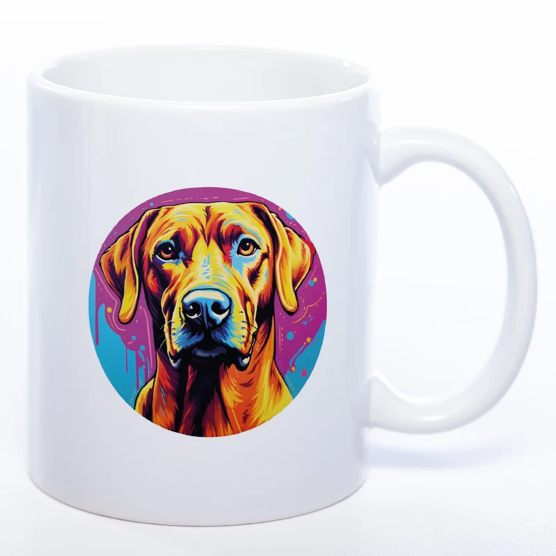 Mug Art Tasse mit Rhodesian Ridgeback Motiv 2 & wahlweise mit NAMEN- Kaffeetasse StickyWorld Exclusive
