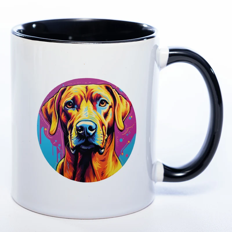 Mug Art Tasse mit Rhodesian Ridgeback Motiv 2 & wahlweise mit NAMEN- Kaffeetasse StickyWorld Exclusive