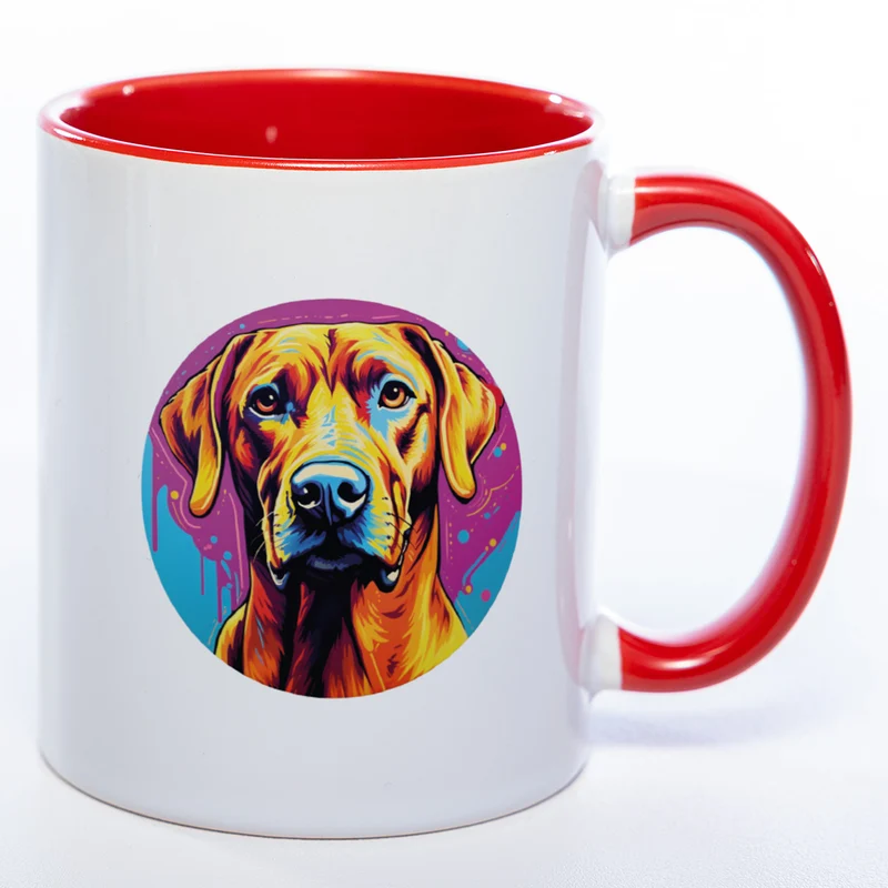 Mug Art Tasse mit Rhodesian Ridgeback Motiv 2 & wahlweise mit NAMEN- Kaffeetasse StickyWorld Exclusive