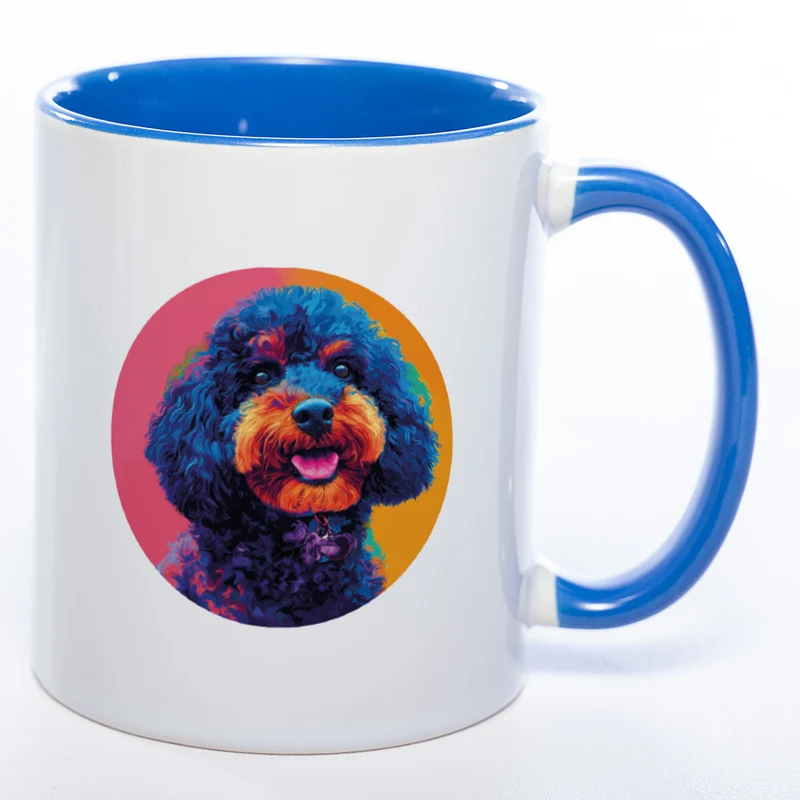 Mug Art Tasse mit Königspudel Motiv 2 & wahlweise mit NAME - Kaffeetasse StickyWorld Exclusive