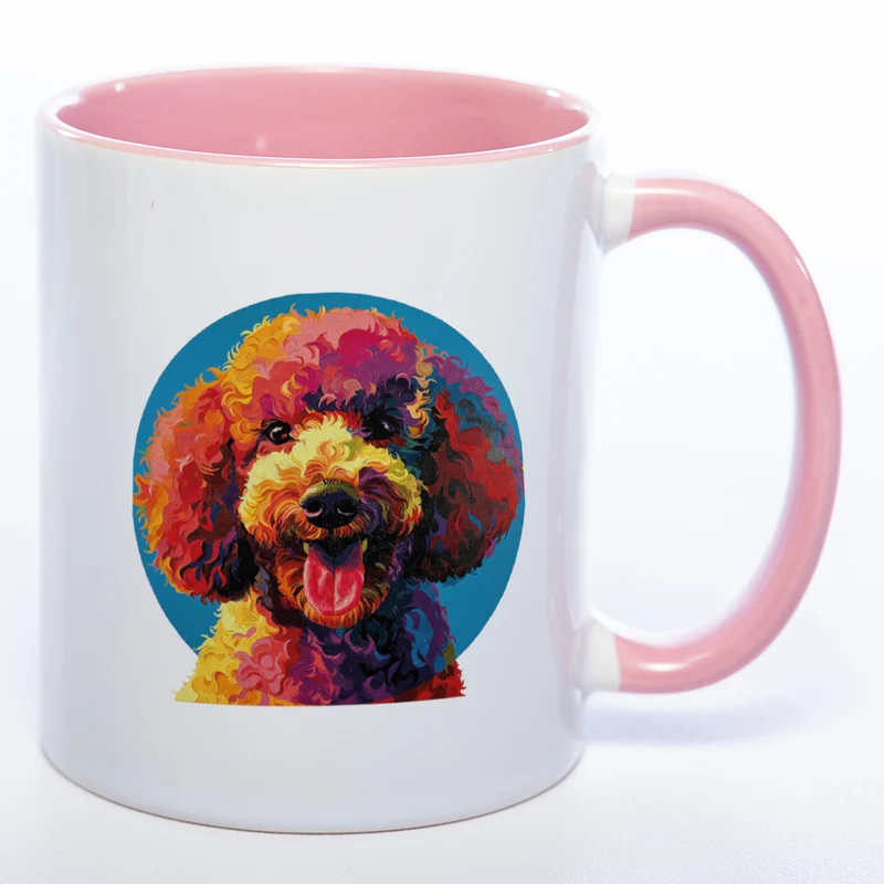 Mug Art Tasse mit Königspudel Motiv & wahlweise mit NAME - Kaffeetasse StickyWorld Exclusive