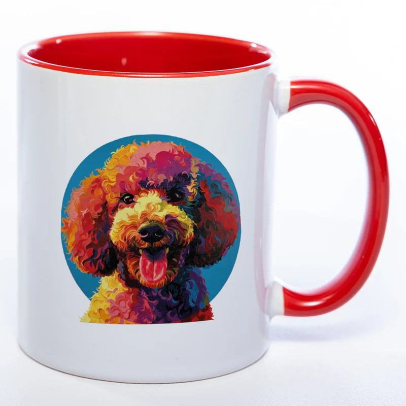 Mug Art Tasse mit Königspudel Motiv & wahlweise mit NAME - Kaffeetasse StickyWorld Exclusive