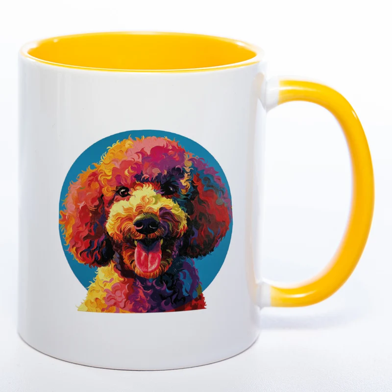 Mug Art Tasse mit Königspudel Motiv & wahlweise mit NAME - Kaffeetasse StickyWorld Exclusive