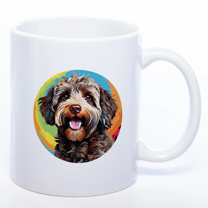 Mug Art Tasse mit Lagotto Romagnolo Motiv 2 & wahlweise mit NAME - Kaffeetasse StickyWorld Exclusive
