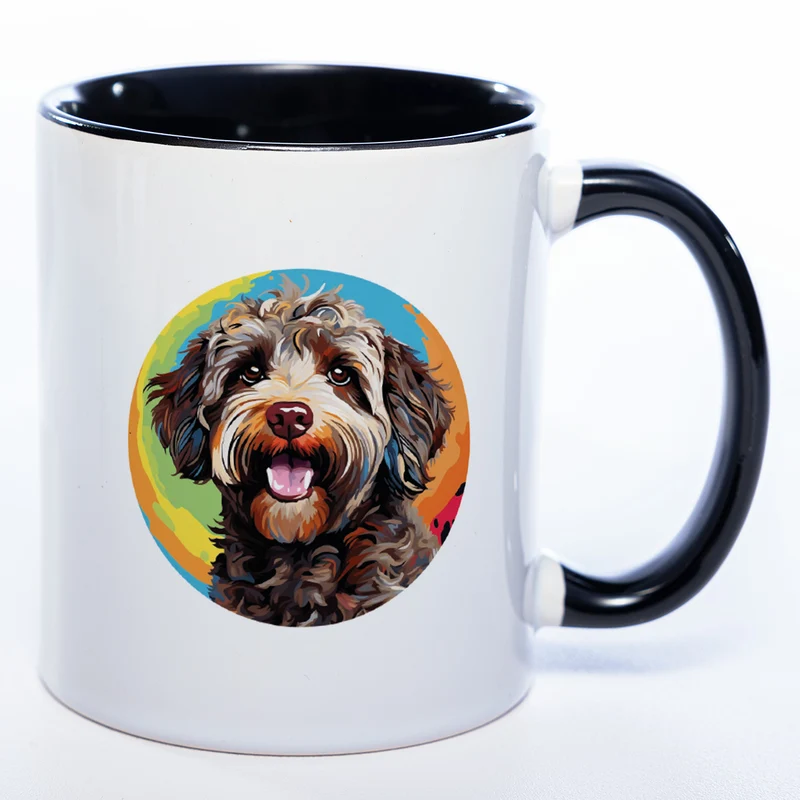 Mug Art Tasse mit Lagotto Romagnolo Motiv 2 & wahlweise mit NAME - Kaffeetasse StickyWorld Exclusive
