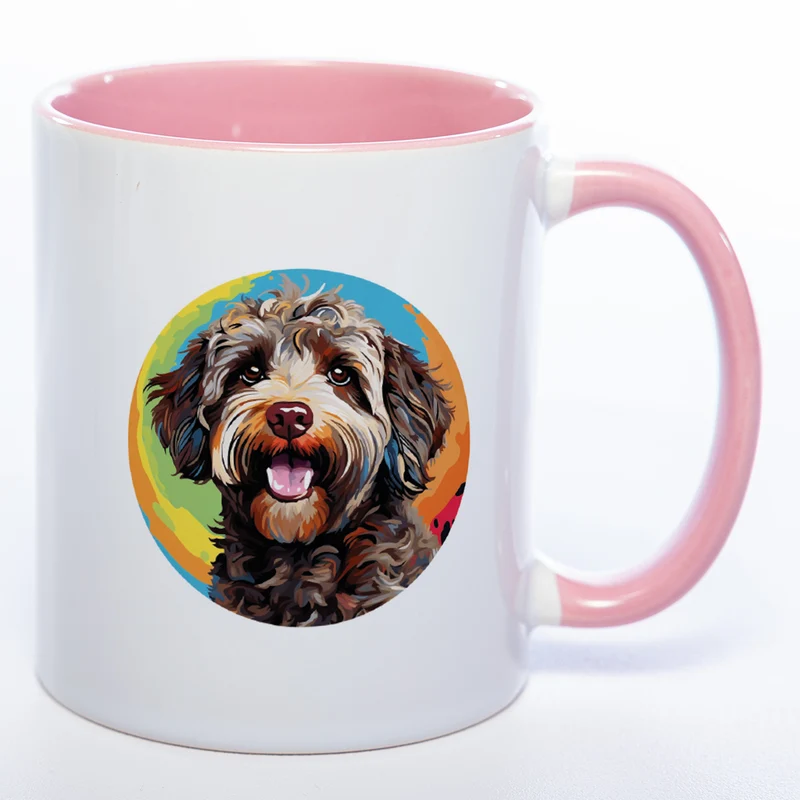 Mug Art Tasse mit Lagotto Romagnolo Motiv 2 & wahlweise mit NAME - Kaffeetasse StickyWorld Exclusive
