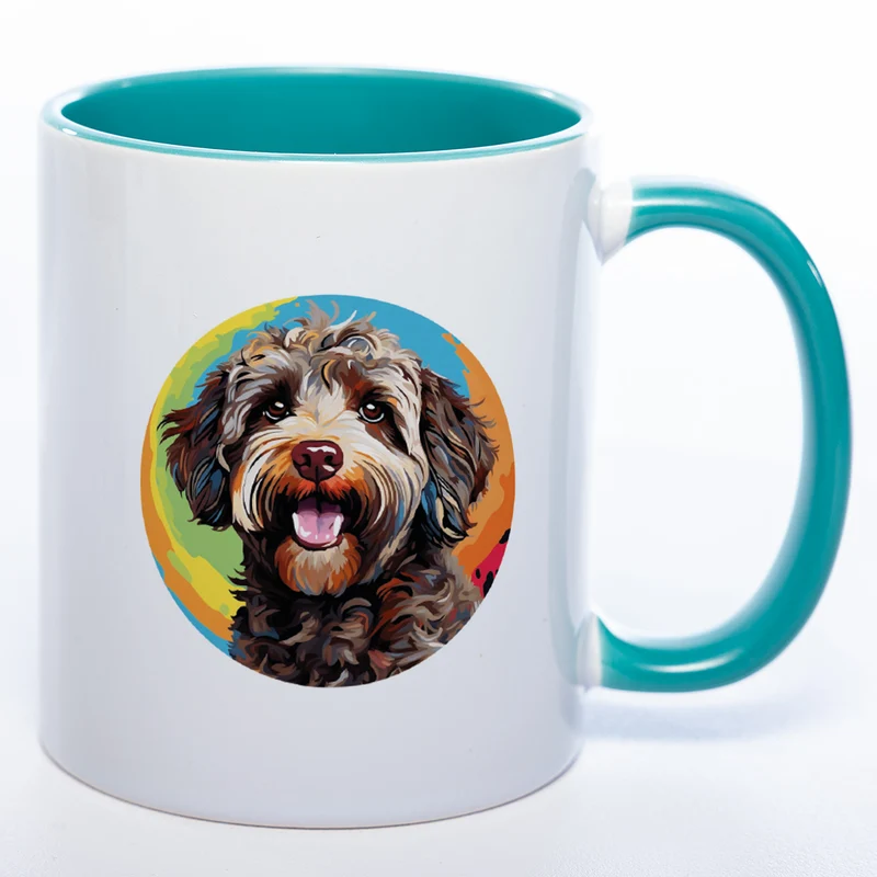 Mug Art Tasse mit Lagotto Romagnolo Motiv 2 & wahlweise mit NAME - Kaffeetasse StickyWorld Exclusive