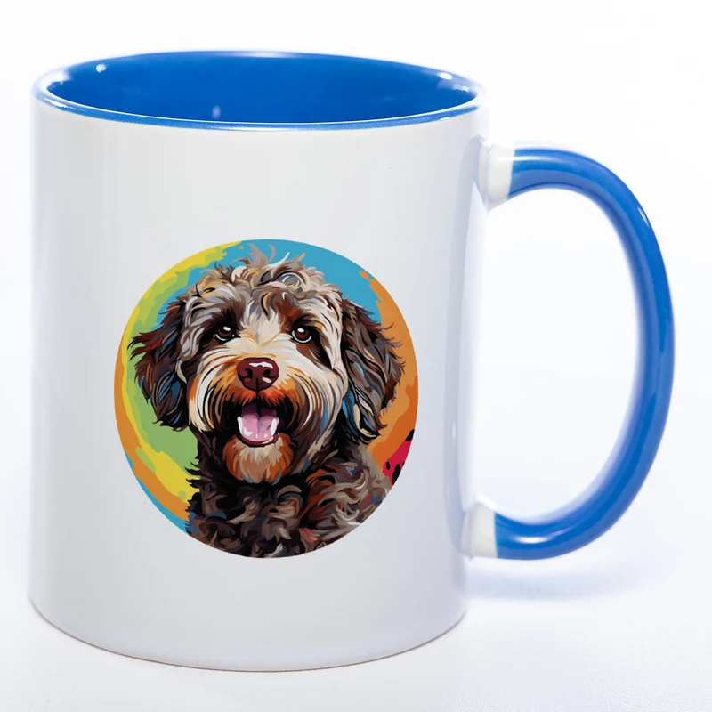 Mug Art Tasse mit Lagotto Romagnolo Motiv 2 & wahlweise mit NAME - Kaffeetasse StickyWorld Exclusive