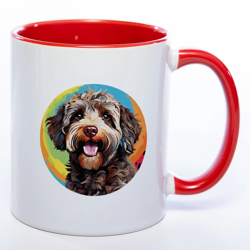 Mug Art Tasse mit Lagotto Romagnolo Motiv 2 & wahlweise mit NAME - Kaffeetasse StickyWorld Exclusive