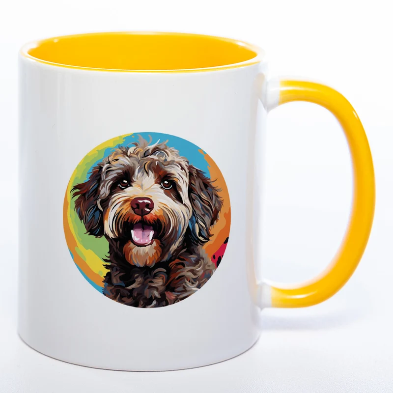 Mug Art Tasse mit Lagotto Romagnolo Motiv 2 & wahlweise mit NAME - Kaffeetasse StickyWorld Exclusive