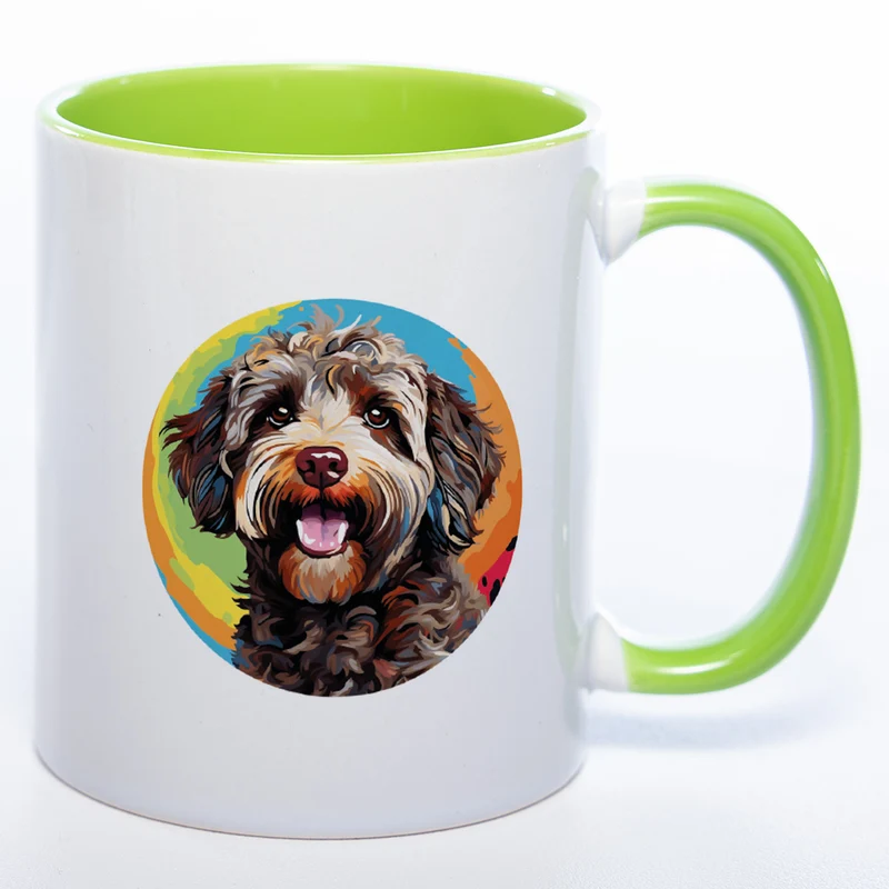 Mug Art Tasse mit Lagotto Romagnolo Motiv 2 & wahlweise mit NAME - Kaffeetasse StickyWorld Exclusive