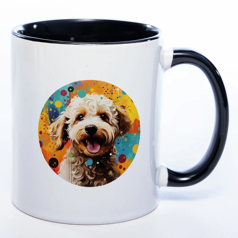 Mug Art Tasse mit Lagotto Romagnolo Motiv & wahlweise mit NAME - Kaffeetasse StickyWorld Exclusive
