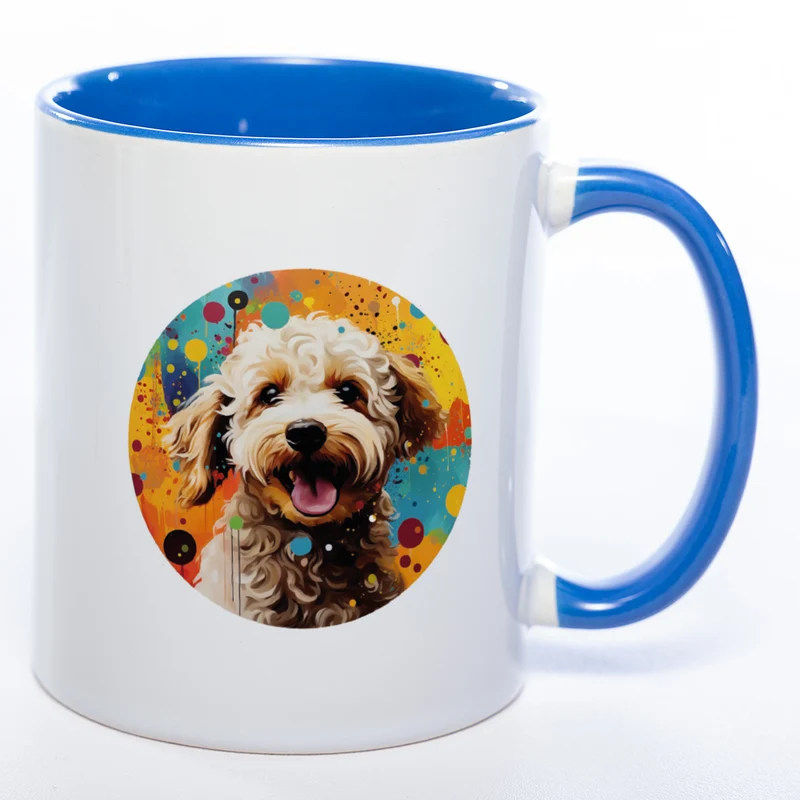 Mug Art Tasse mit Lagotto Romagnolo Motiv & wahlweise mit NAME - Kaffeetasse StickyWorld Exclusive
