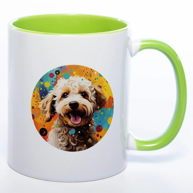 Mug Art Tasse mit Lagotto Romagnolo Motiv & wahlweise mit NAME - Kaffeetasse StickyWorld Exclusive