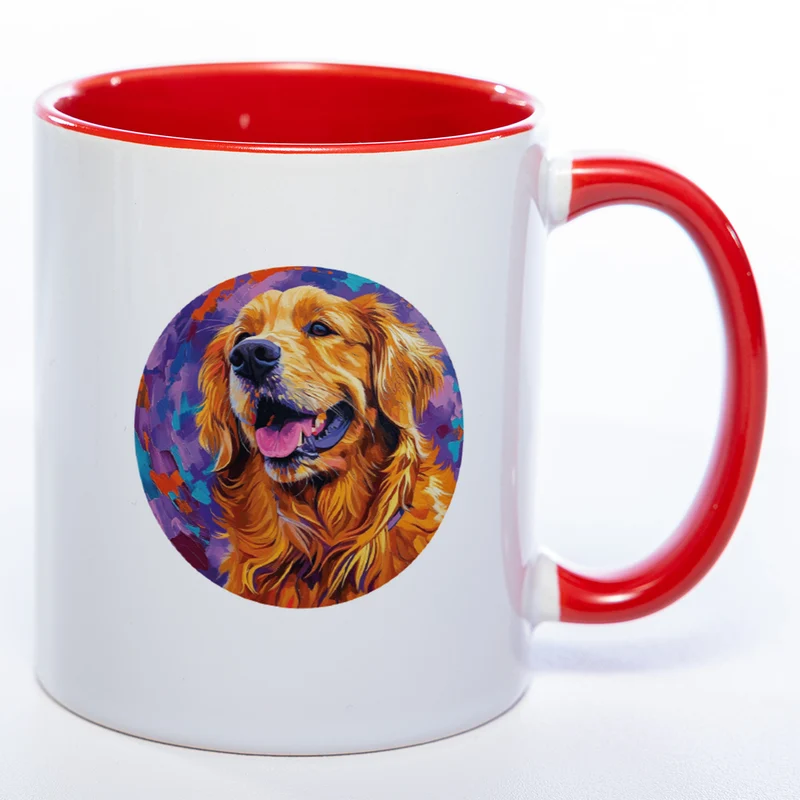 Mug Art Tasse mit Golden Retriever Motiv 3 & wahlweise mit NAME - Kaffeetasse StickyWorld Exclusive