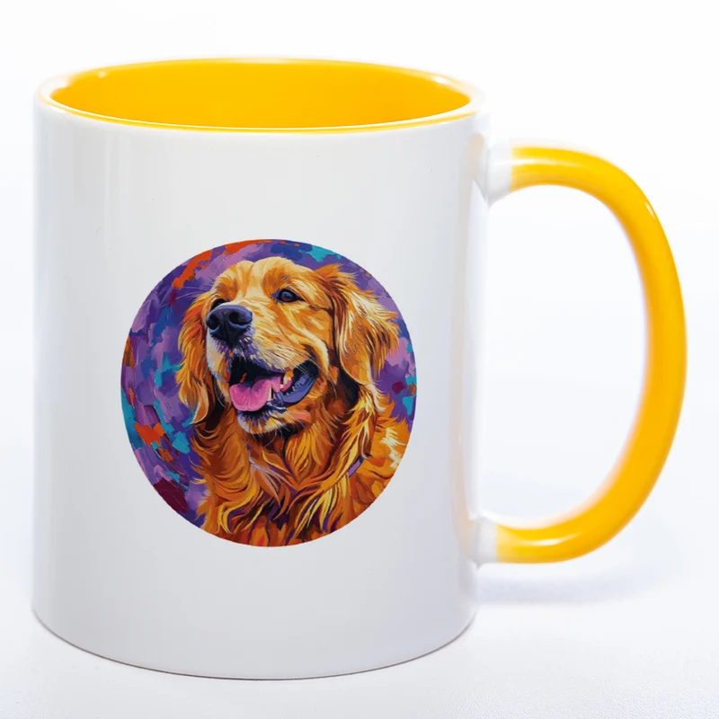 Mug Art Tasse mit Golden Retriever Motiv 3 & wahlweise mit NAME - Kaffeetasse StickyWorld Exclusive