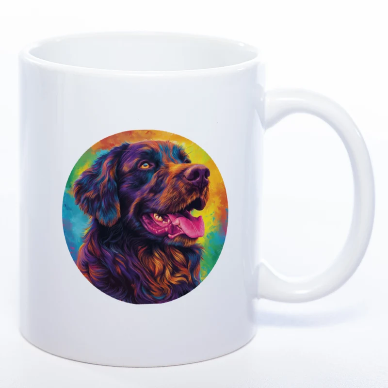 Mug Art Tasse mit Flat coated Retriever Motiv 2 & wahlweise mit NAMEN - Kaffeetasse StickyWorld Exclusive