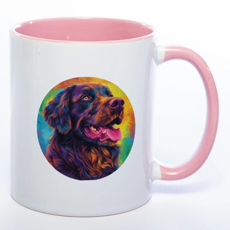 Mug Art Tasse mit Flat coated Retriever Motiv 2 & wahlweise mit NAMEN - Kaffeetasse StickyWorld Exclusive