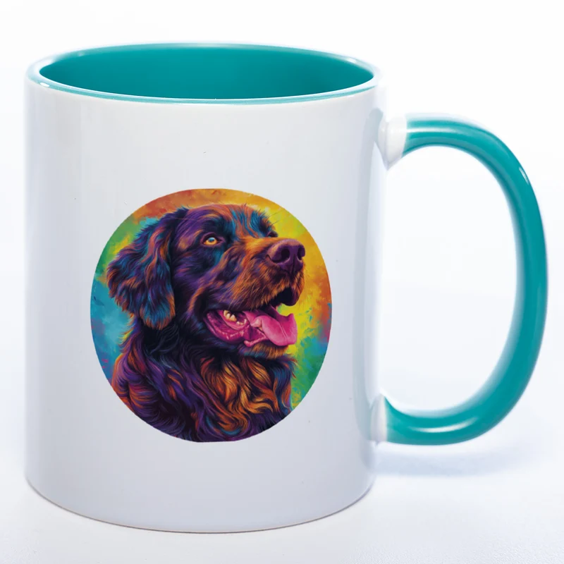 Mug Art Tasse mit Flat coated Retriever Motiv 2 & wahlweise mit NAMEN - Kaffeetasse StickyWorld Exclusive