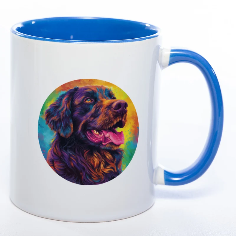 Mug Art Tasse mit Flat coated Retriever Motiv 2 & wahlweise mit NAMEN - Kaffeetasse StickyWorld Exclusive