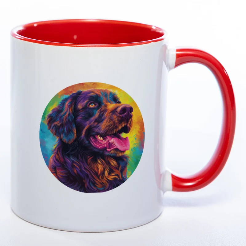 Mug Art Tasse mit Flat coated Retriever Motiv 2 & wahlweise mit NAMEN - Kaffeetasse StickyWorld Exclusive