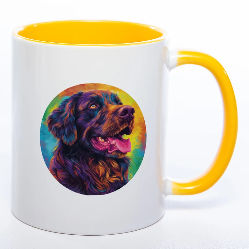 Mug Art Tasse mit Flat coated Retriever Motiv 2 & wahlweise mit NAMEN - Kaffeetasse StickyWorld Exclusive