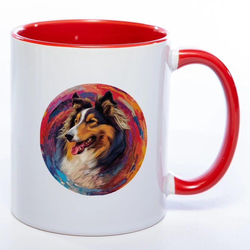 Mug Art Tasse mit Collie Motiv 2 & wahlweise mit NAMEN - Kaffeetasse StickyWorld Exclusive