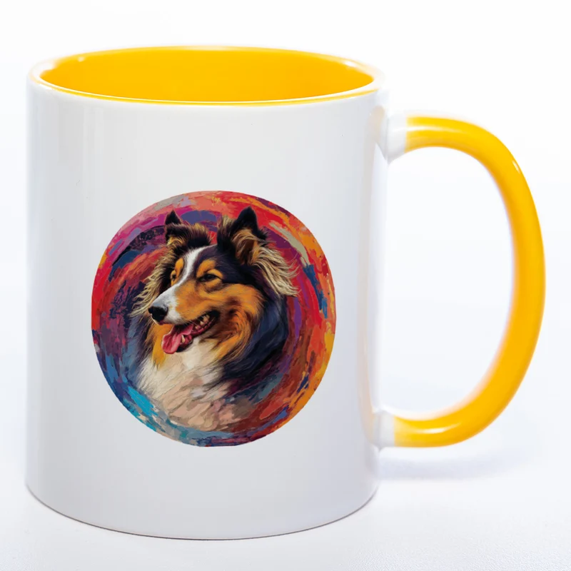 Mug Art Tasse mit Collie Motiv 2 & wahlweise mit NAMEN - Kaffeetasse StickyWorld Exclusive