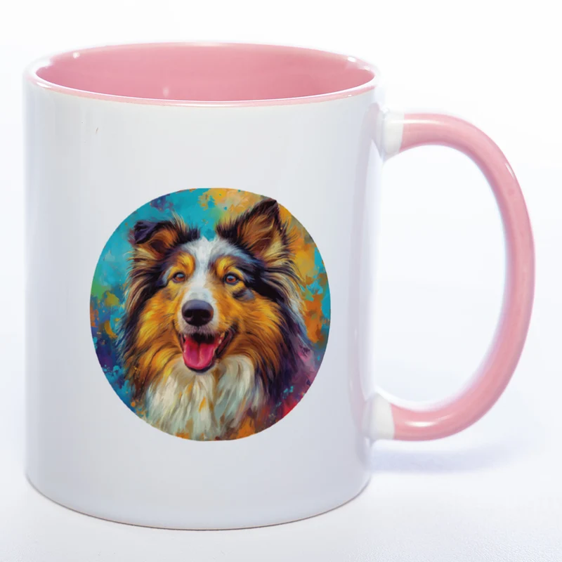 Mug Art Tasse mit Collie & wahlweise mit NAMEN - Kaffeetasse StickyWorld Exclusive