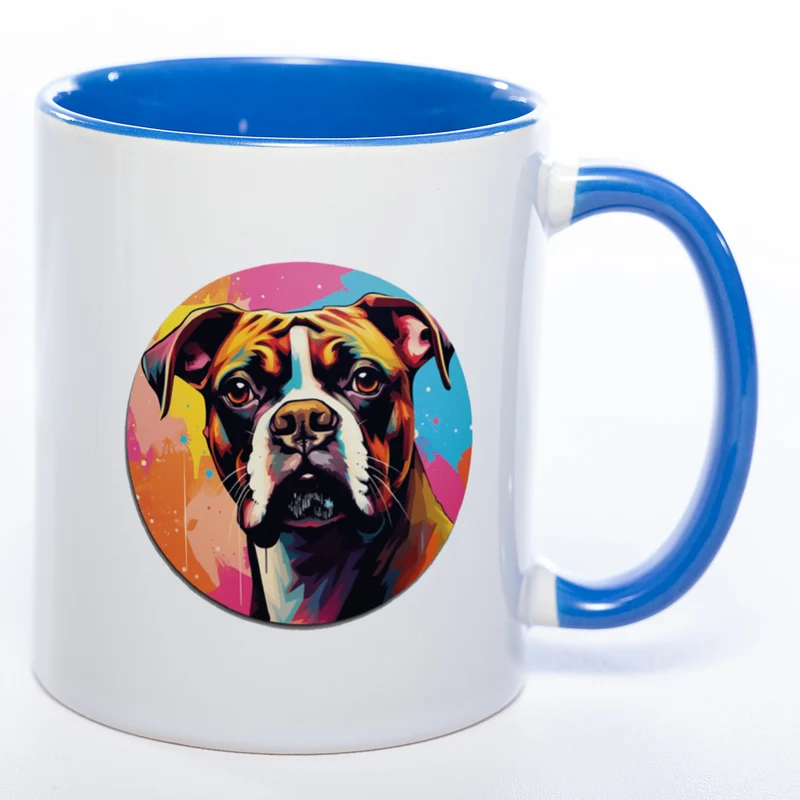Mug Art Tasse mit Boxer Motiv 3 & wahlweise mit NAMEN - Kaffeetasse StickyWorld Exclusive