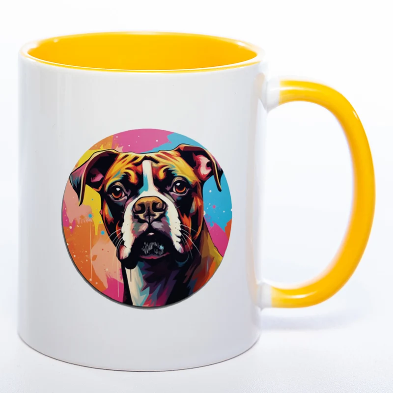 Mug Art Tasse mit Boxer Motiv 3 & wahlweise mit NAMEN - Kaffeetasse StickyWorld Exclusive