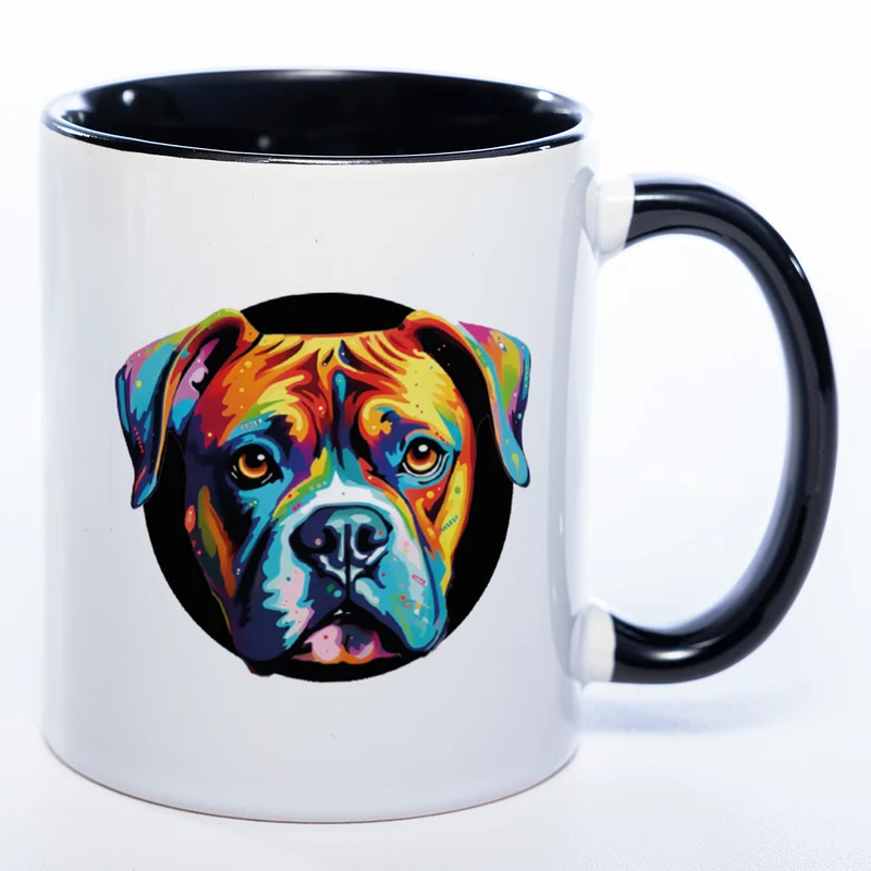 Mug Art Tasse mit Boxer Motiv 2 & wahlweise mit NAMEN - Kaffeetasse StickyWorld Exclusive